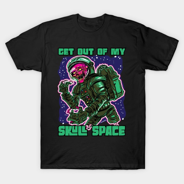 Get Out of My Skull Space Zombie Astronaut T-Shirt by eShirtLabs